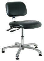 36R121 CR Uph Chair w/Tilt, 15.5-21 in, Black Vin