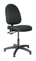 36R166 Uph Chair w/Tilt, 17 to 22 In, Blk Fabric