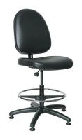 36R191 Uph Chair, 20 to 27.5 In, Black Vinyl