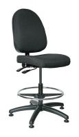 36R193 Uph Chair w/Tilt, 20 to 27.5 In, Blk Fab