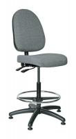 36R215 Uph Chair w/Tilt, 24 to 34 In, Gray Fabric