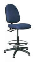 36R217 Uph Chair w/Tilt, 24 to 34 In, Navy Fab