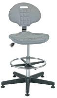 36R252 CR Poly Chair, 19-26.5 in, Gray