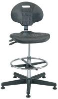36R256 CR Poly Chair w/Tilt, 19.5-26.5 in, Black