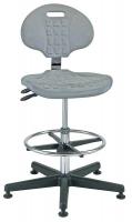 36R258 CR Poly Chair w/Tilt, 19.5-26.5 in, Gray