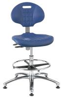 36R303 Poly Chair w/Tilt, 20.5 to 30.5 In, Blue