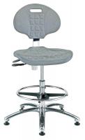 36R304 Poly Chair w/Tilt, 20.5 to 30.5 In, Gray