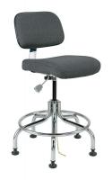 36R318 ESD Uph Chair, 20-25 in, Charcoal Fabric