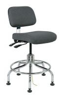 36R324 ESD Uph Chair w/Tilt, 20-25 in, Char Fab