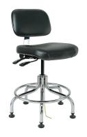 36R328 ESD Uph Chair w/Tilt, 20-25 in, BlackVinyl