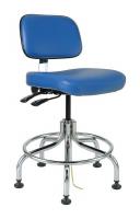 36R329 ESD Uph Chair w/Tilt, 20-25 in, Blue Vinyl