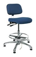 36R338 ESD Uph Chair w/Tilt, 19-26.5 in, Nvy Fab
