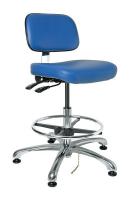 36R341 ESD Uph Chair w/Tilt, 19-26.5 in, Blue Vin