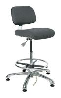 36R342 ESD Uph Chair, 21.5-31.5 in, Charcoal Fab