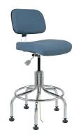 36R357 ESD Uph Chair, 25-30 in, Slate Fabric