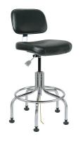 36R358 ESD Uph Chair, 25-30 in, Black Vinyl