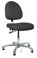 36R382 ESD Uph Chair, 15.5-21 in, Charcoal Fab