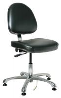 36R386 ESD Uph Chair, 15.5-21 In., Black, Vinyl