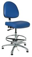36R438 ESD/CR Chair, 19.5-26.5 in, BlueVinyl