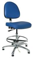 36R440 ESD/CR Chair, 19.5-26.5 in, BlueVinyl