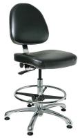 36R458 Uph Chair, 19 to 26.5 In, BlackVinyl