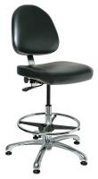 36R491 CR Chair, 21.5-31.5 in, BlackVinyl