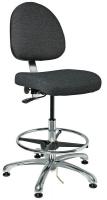36R508 ESD Uph Chair, 21.5-31.5 in, Charcoal Fab