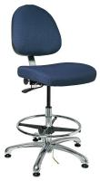 36R510 ESD Chair, 21.5-31.5 In., Navy, Fabric