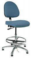 36R511 ESD Chair, 21.5-31.5 In, Slate Blue, Fabric