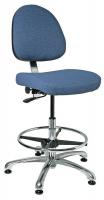 36R518 Uph Chair, 21.5 to 31.5 In, MedBlueFab