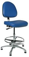 36R522 Uph Chair, 21.5 to 31.5 In, BlueVinyl