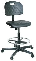 36R583 Poly Chair w/HC, 19 to 26.75 In, Black