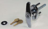 36R939 Keyed T Handle, Chrome, 5/16 x 4-1/4 In