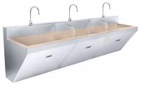 36U067 Scrub Sink, 17-1/2 x 72 In Bowl, Wall