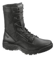 36U176 Boots, Mens, 7-1/2EW, Lace/Zipper, Black, PR