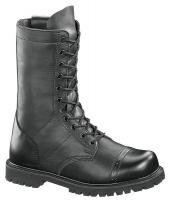 36V677 Boots, Mens, 4-1/2M, Lace/Side Zip, Black, PR