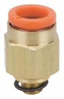 36W989 Male Connector, 1/8 In, Thread x Tube