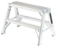 36Y489 Sawhorse Ladder, Aluminum, 33-1/4 W, 25 H