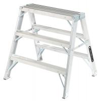 36Y490 Sawhorse Ladder, Aluminum, 34-3/4 W, 37 H