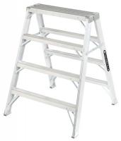 36Y491 Sawhorse Ladder, Aluminum, 36-1/4 W, 49 H