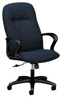 38C443 Executive / Highback Chair, 250 lb., Navy