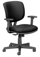 38C497 Task Chair, Black, 18 to 22-1/4 In