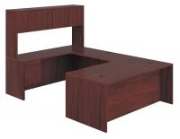 38C530 Desking, 108 In.D, Mahogany