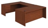38C537 Desking, 108 In.D, Henna Cherry