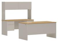 38C541 Desking, 96 In.D, Harvest/Putty