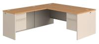 38C545 Desking, 84 In.D, Harvest/Putty