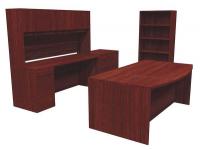 38C554 Desking, 72 In.D, Mahogany