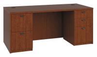 38C559 Desking, 30 In.D, Medium Cherry