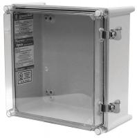 38C974 Enclosure, Hinged w/Latch, 12 In, Clear