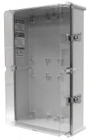 38D005 Enclosure, Hinged w/Latch, 24 In, Clear